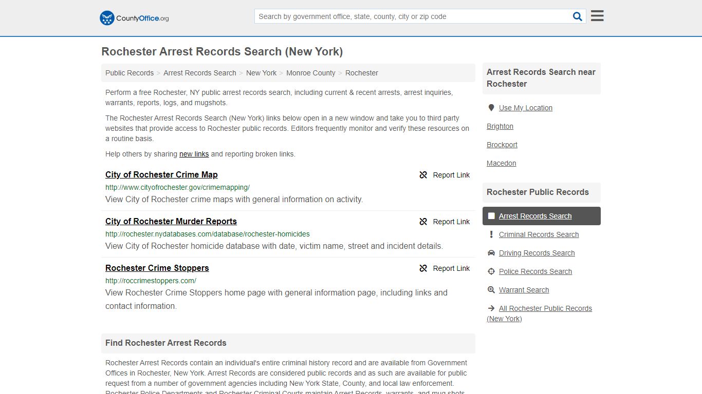 Arrest Records Search - Rochester, NY (Arrests & Mugshots) - County Office